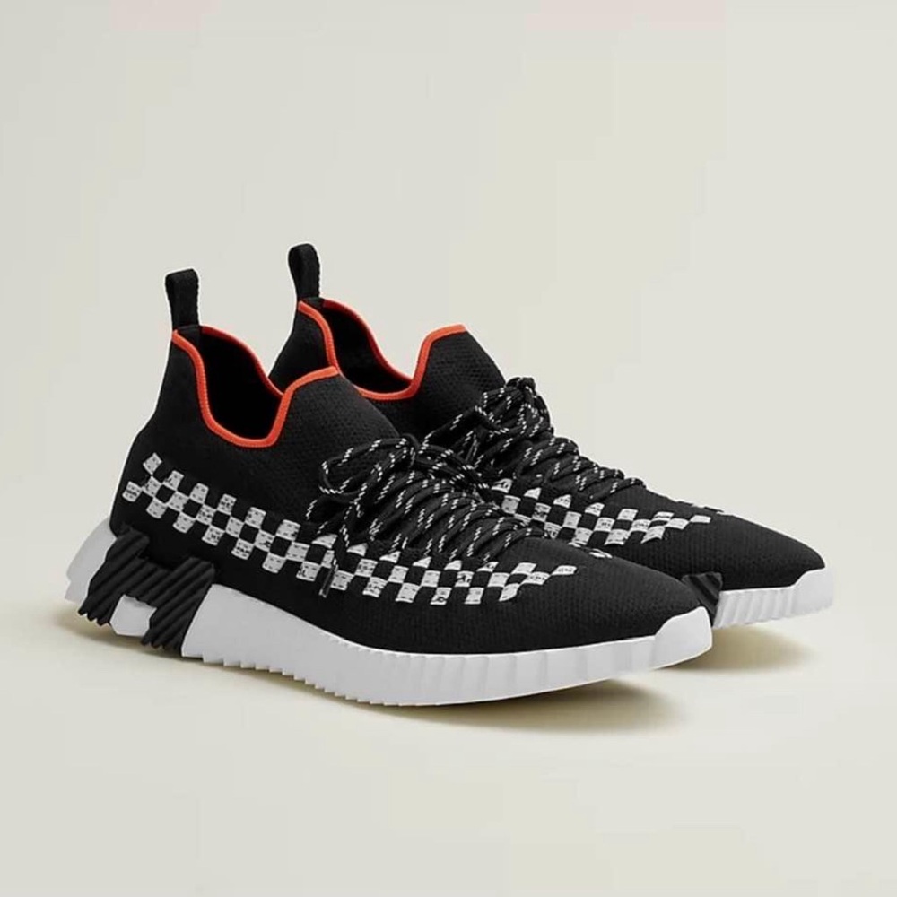 BNIB Authentic Black Hermes Flex sneakers. Size37